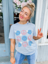 Load image into Gallery viewer, Patriotic Peace &amp; Happiness Tee