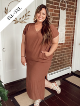 Load image into Gallery viewer, Curvy - Bring The Joy Maxi - Brown