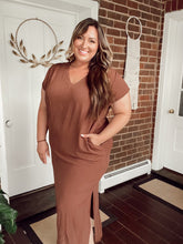 Load image into Gallery viewer, Curvy - Bring The Joy Maxi - Brown