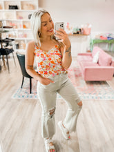 Load image into Gallery viewer, Bubbly Brunch Floral Tank - Orange