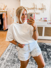 Load image into Gallery viewer, Just Keep Smiling Oversized Tee - White