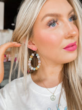 Load image into Gallery viewer, Multi Flower Crystal Teardrop Earring