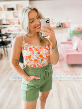 Load image into Gallery viewer, Bubbly Brunch Floral Tank - Orange