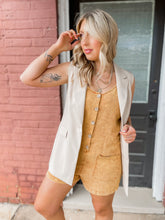 Load image into Gallery viewer, New York Inspired Blazer Vest - Khaki