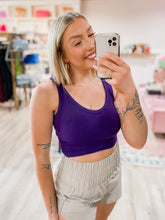 Load image into Gallery viewer, Seamless Crop Tank Top - Purple