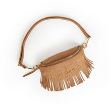 Load image into Gallery viewer, Fringe Western Style Suede Sling Bum Bag - Tan