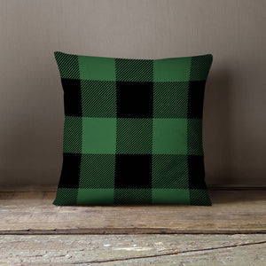 Green Plaid Pillow