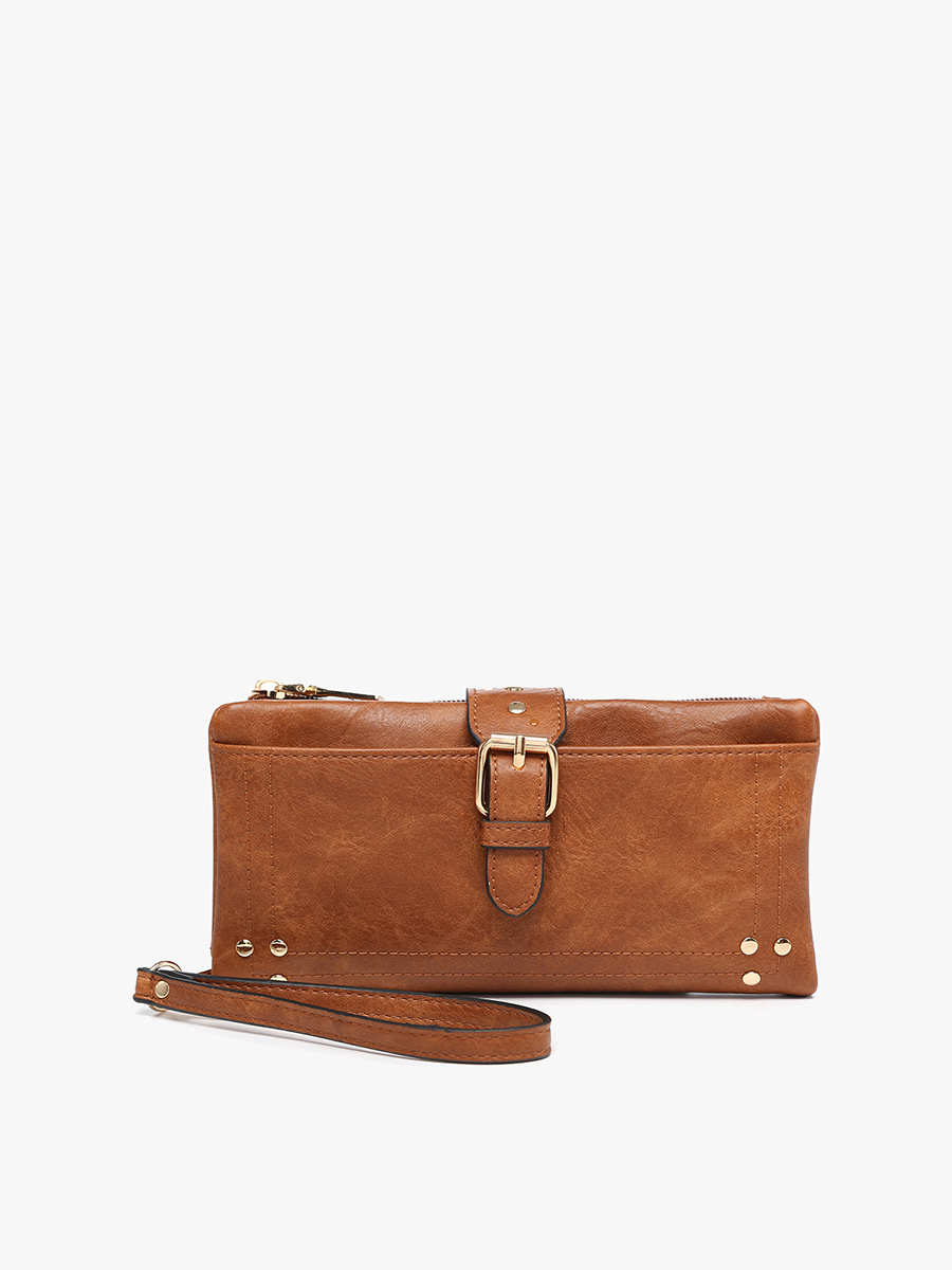 Jen & Co. - WL2230 Cadence Buckle Wallet/Clutch w/ Zip Top