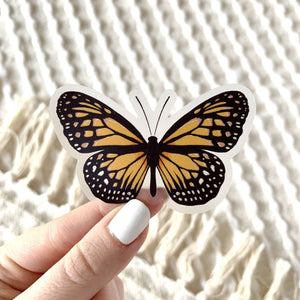 Clear Painted Lady Butterfly Sticker, 3x3 in.