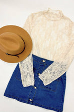 Load image into Gallery viewer, Floral Mesh Long Sleeve - Cream