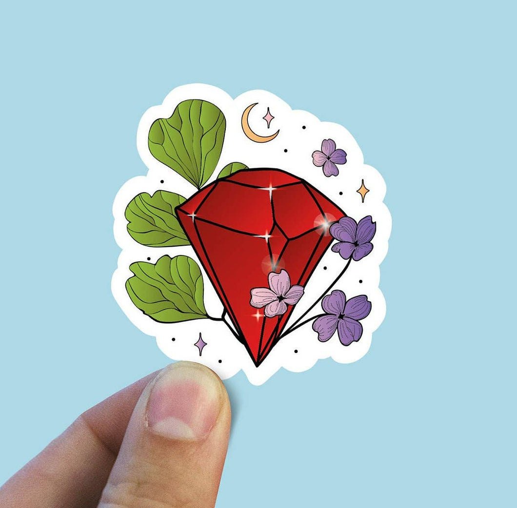 July Birth Stone Vinyl Sticker
