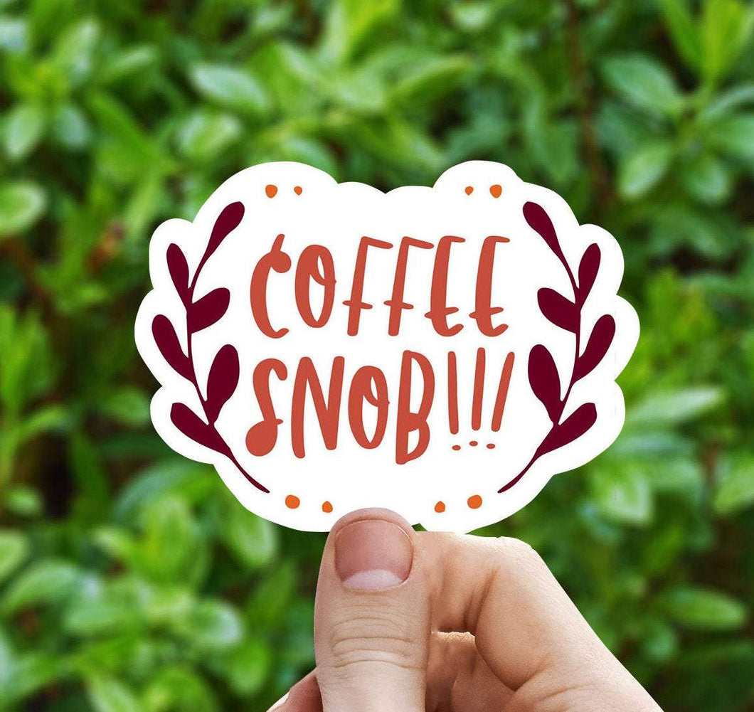Coffee Snob Vinyl Sticker