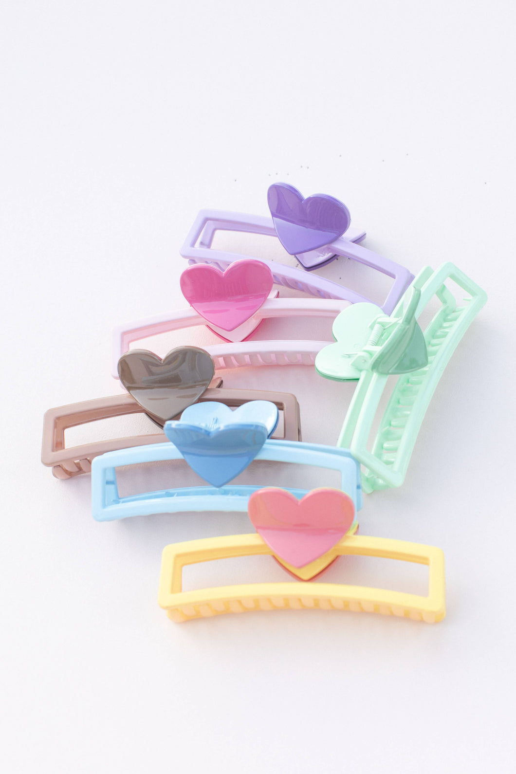 Valentine's Heart Hair Clip: Mint