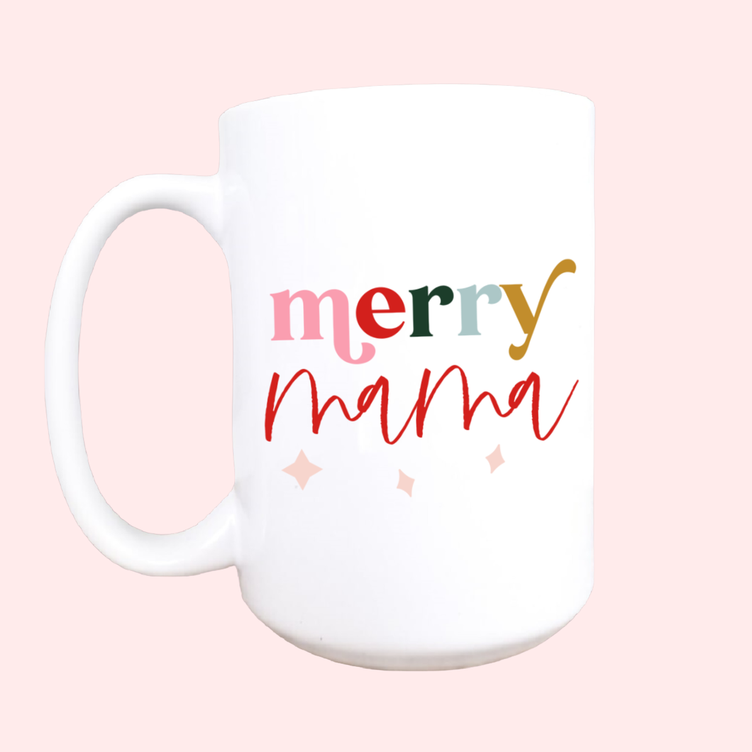Merry mama ceramic coffee mug