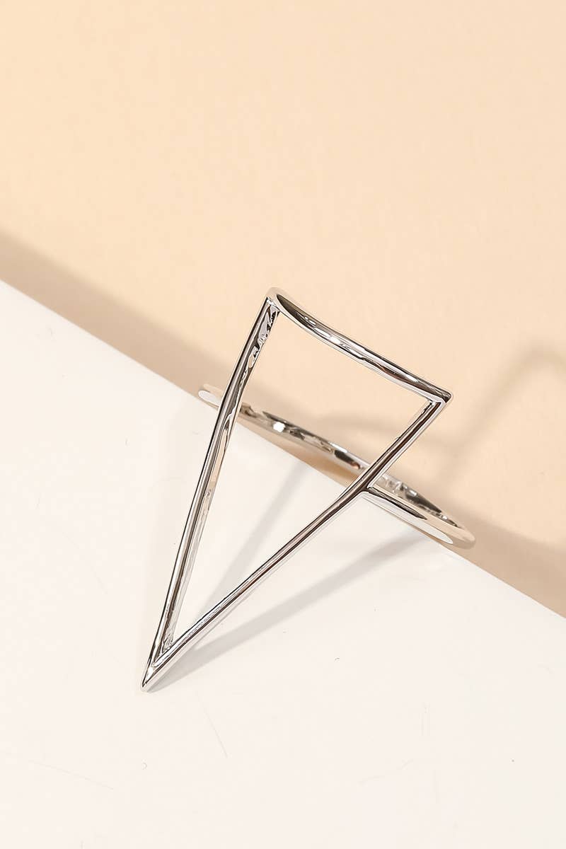 Silver Triangular Thoughts Ring