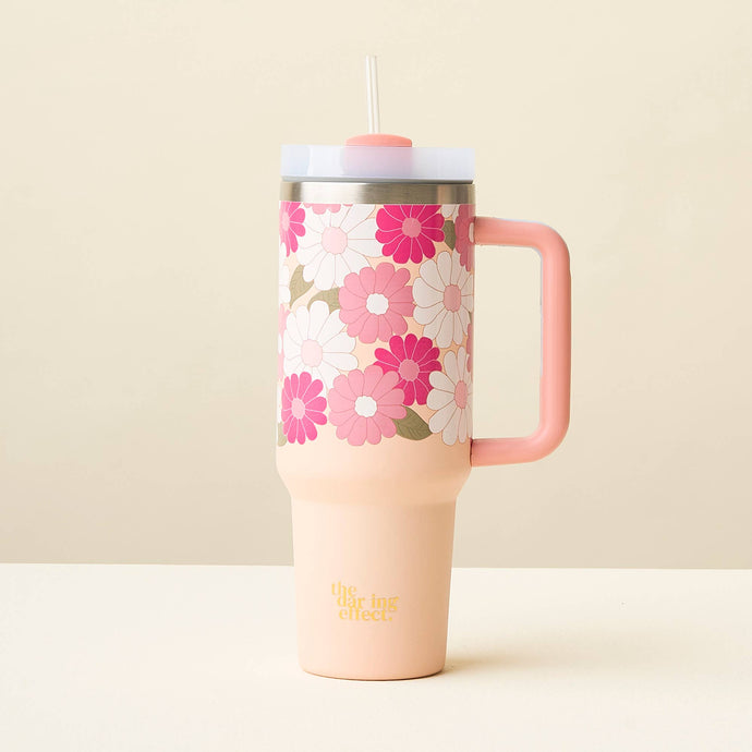 Daisy Craze Hot Pink 40 oz tumbler