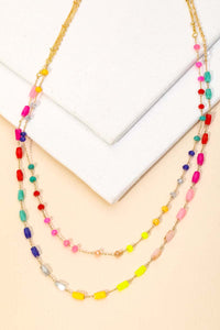 Dainty Dreams Glass Bead Layered Necklace