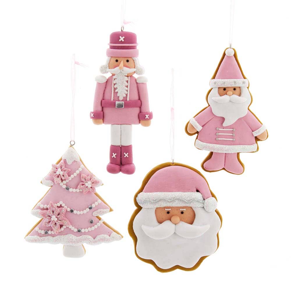 Nutcracker, Santa, Christmas Tree faux cookie ornament