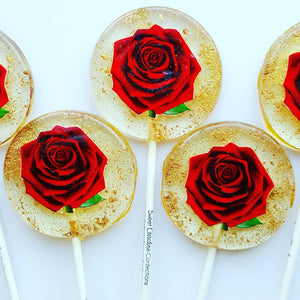Red Rose Lollipops