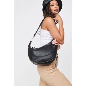Virginia Hobo Shoulder Bag in Black
