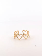 Load image into Gallery viewer, Hearts on Hearts Ring: Gold