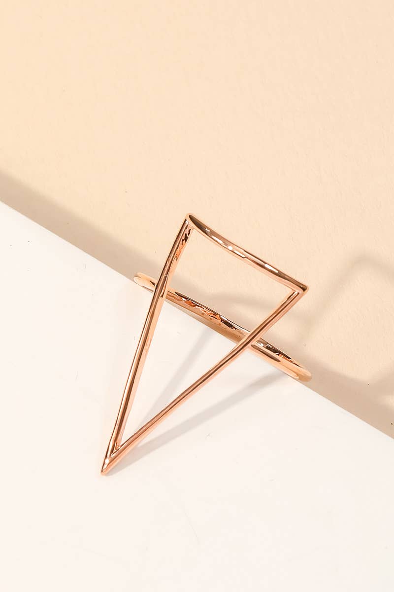 Rose Gold Triangular Thoughts Ring