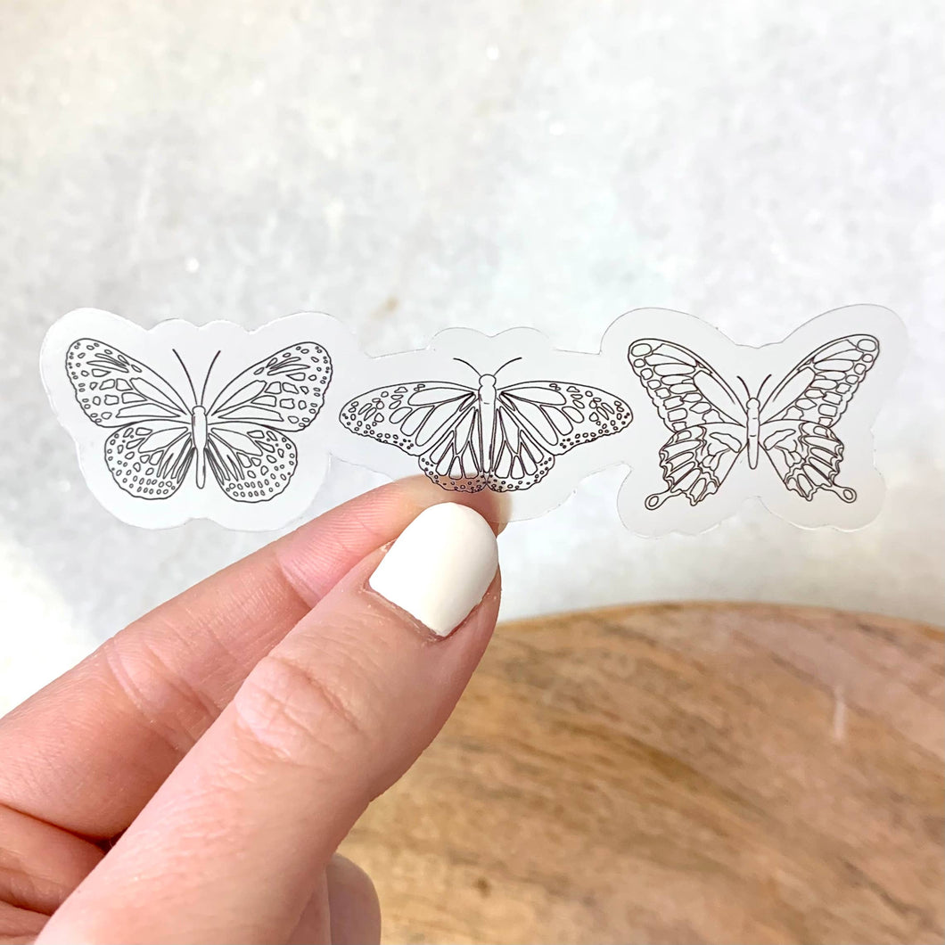 Clear Butterfly Series Sticker