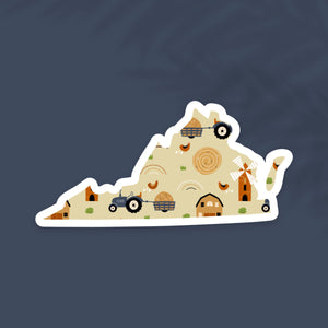 Virginia Farm State Sticker