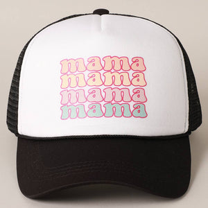 MAMA Foam Trucker Hat in black
