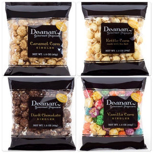 Deanan Gourmet Popcorn - "Sweet Singles"  Popcorn - Mixed Case