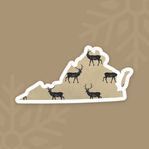 Virginia Deer State Sticker