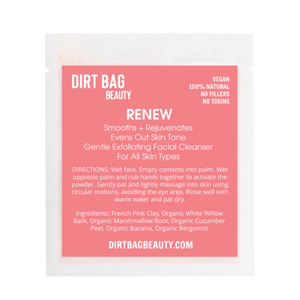 Dirt Bag® Beauty - Exfoliating Vegan Facial Cleanser Renew - Single use