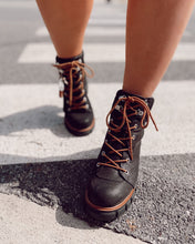 Load image into Gallery viewer, Catalin Lace up Boot in Black