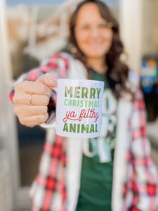 Merry Christmas ya filthy animal mug