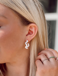 Sheryl Earrings in white