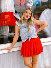 Load image into Gallery viewer, The Strawberry Patch Ruffled Skirt
