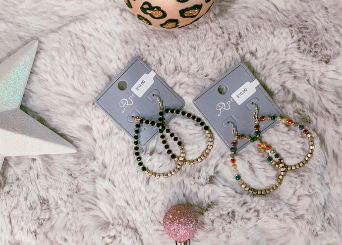 Beaded Hoop Earrings