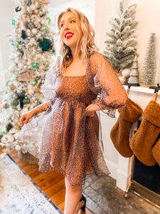 Love Me Leopard Babydoll Dress