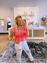 Load image into Gallery viewer, It&#39;s All In The Ruffles Top in Pink