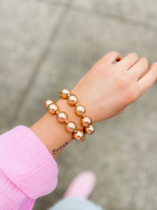 Bold gold layering bracelet