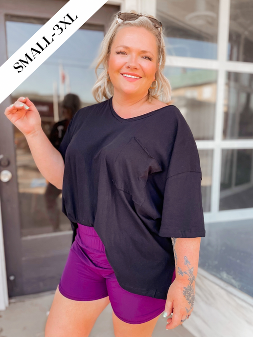 Summer Slouchy Staple Tee - Black