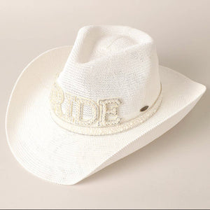 BRIDE Pearl and Rhinestones Cowboy Hat