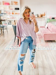 Hearts Wide Open Oversized Button Up