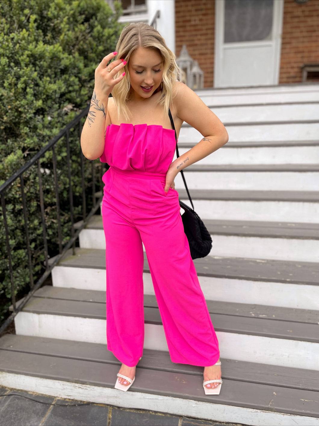 Out of Town Girl Jumper in Hot Pink
