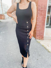 Load image into Gallery viewer, Daring Daydreams Midi Dress in Black