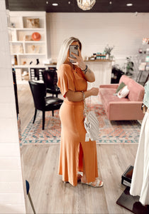 With Style And Grace Maxi Set in Cantaloupe