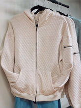 Load image into Gallery viewer, Quilted Zip up Hoodie Jacket