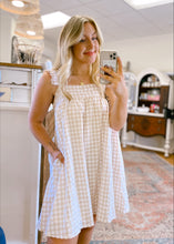 Load image into Gallery viewer, Sweet Little Gingham Ruffle Sleeve Dress