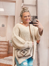 Load image into Gallery viewer, Curvy Autumn Breeze Hi Low Sweater in Ivory