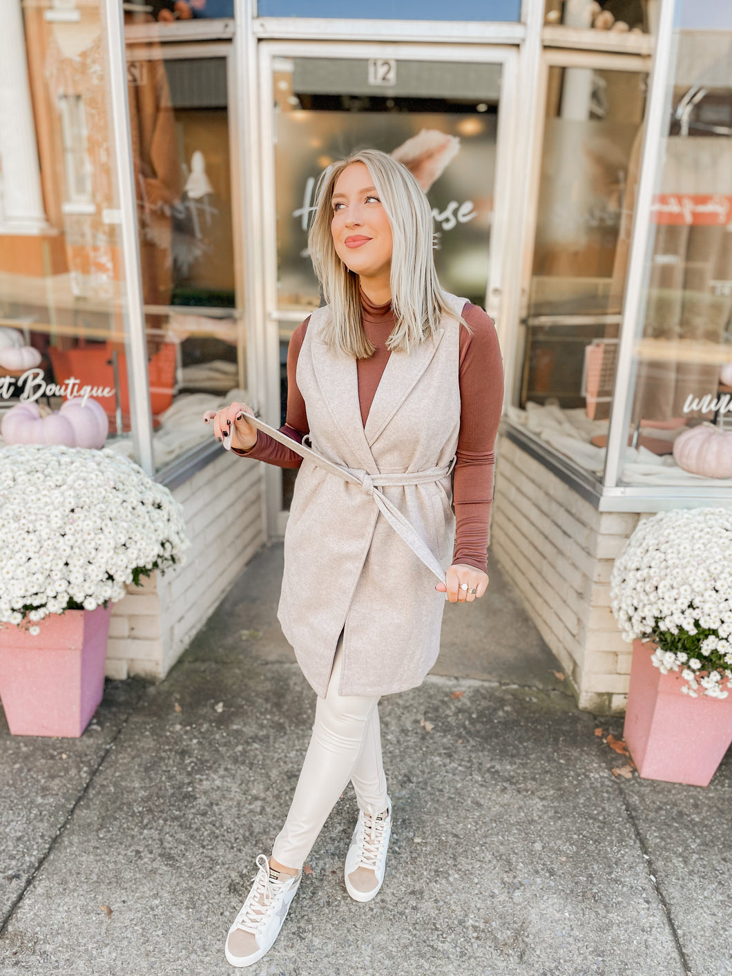 Not Your Average Trench Vest in Taupe